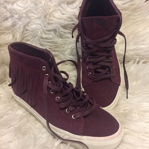 High Top Fringe Vans